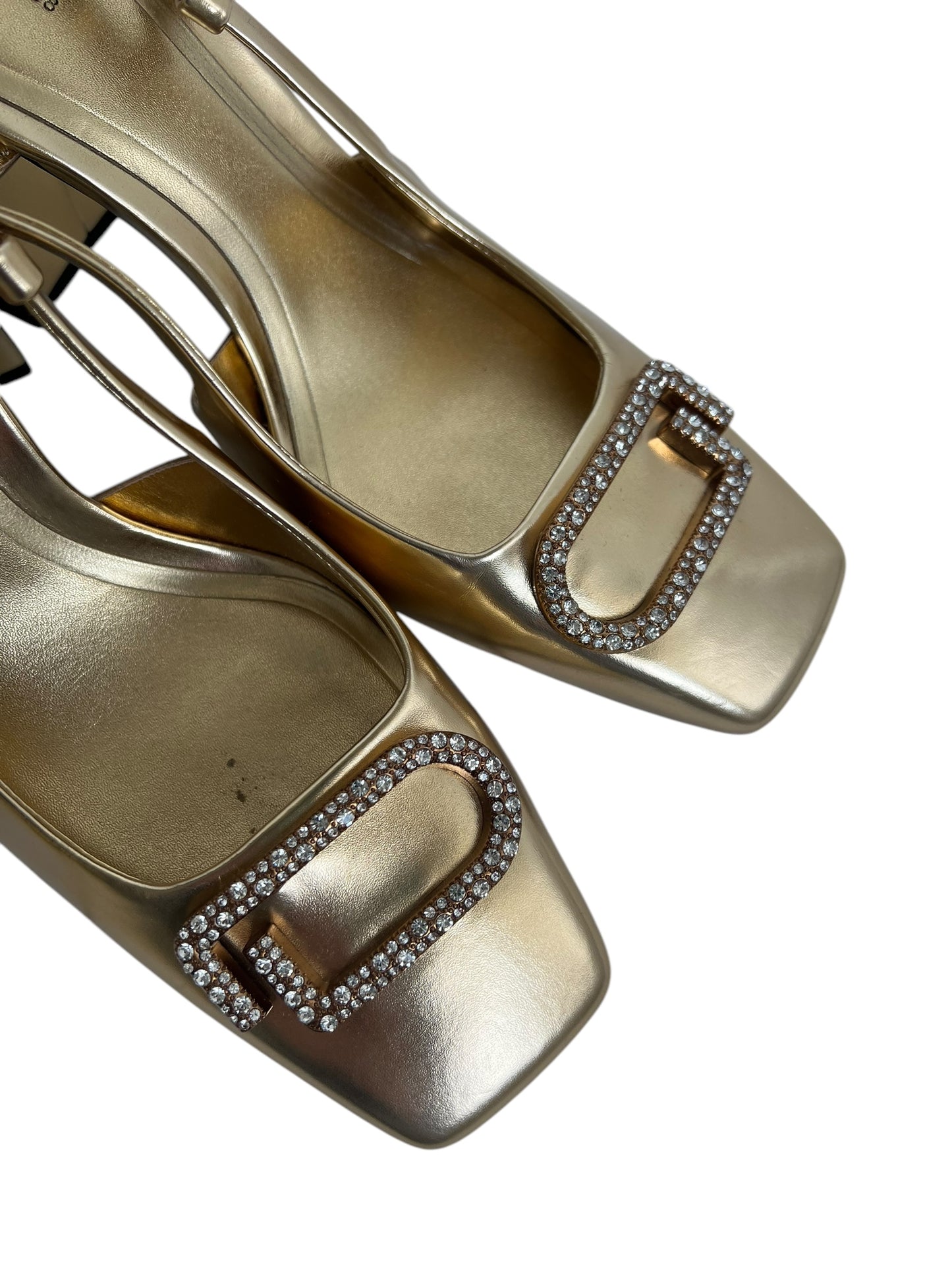 ZARA Gold Slingbacks, Sz 38