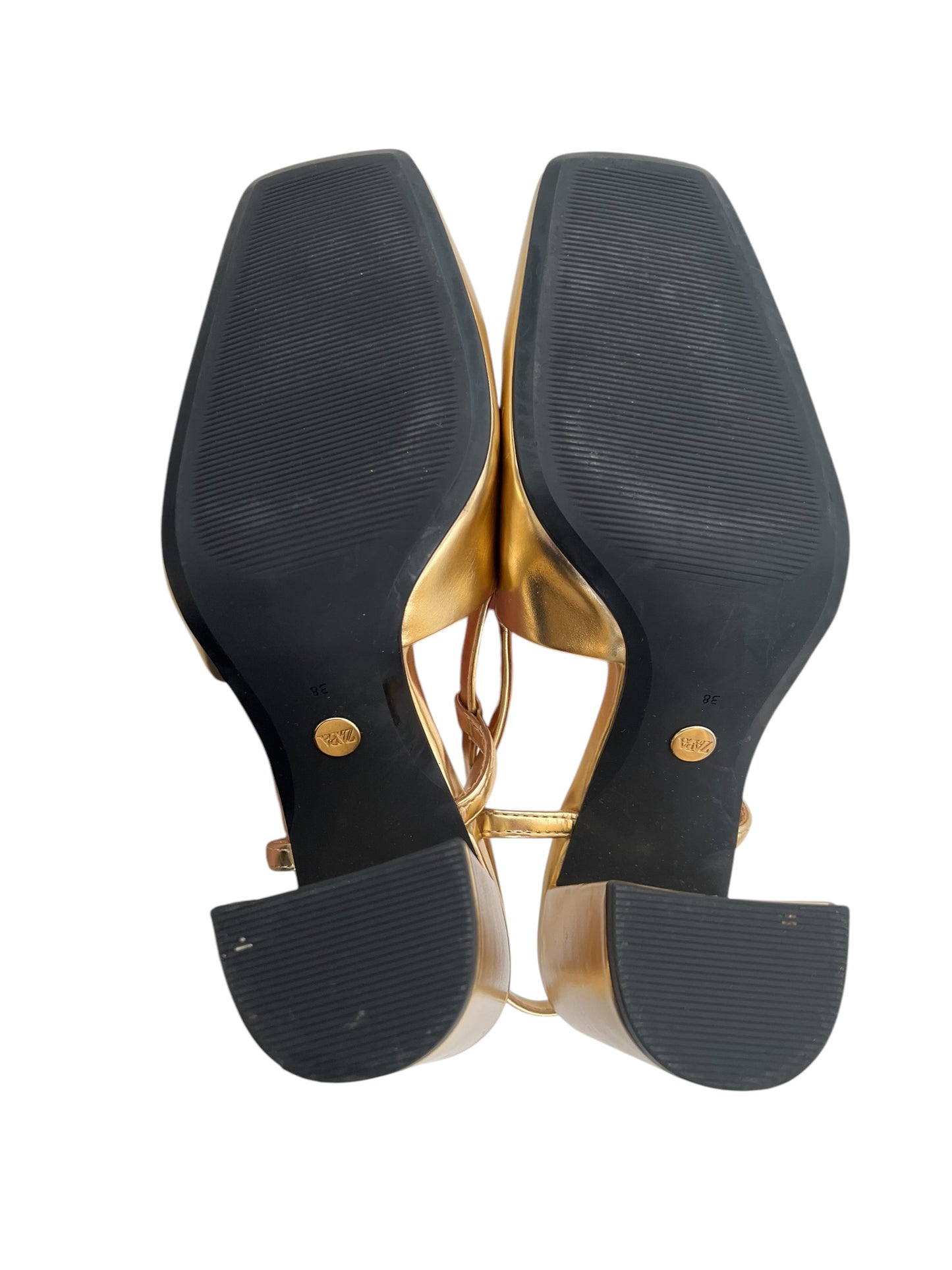 ZARA Gold Slingbacks, Sz 38