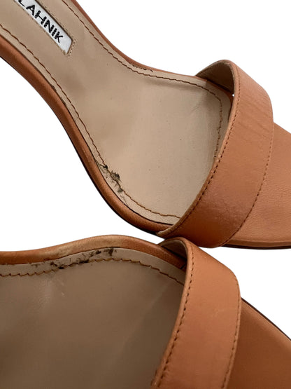 Manolo Blahnik Leather Heels, Sz 40
