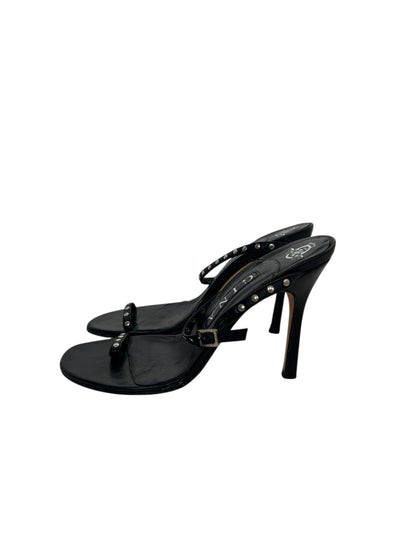 Gina Stappy Studded Heels, Sz 4.5