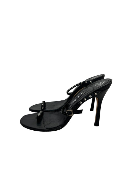 Gina Stappy Studded Heels, Sz 4.5