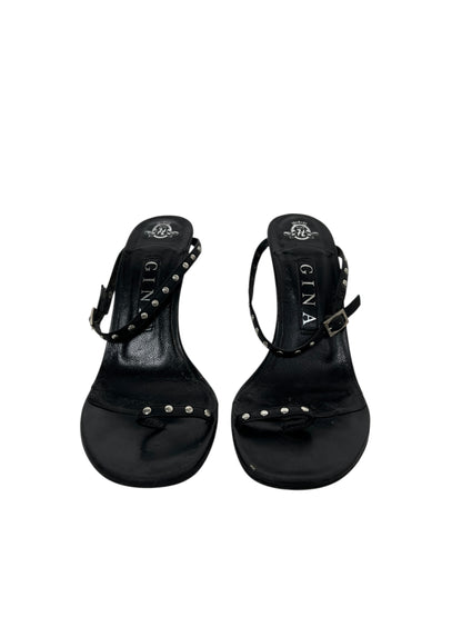 Gina Stappy Studded Heels, Sz 4.5