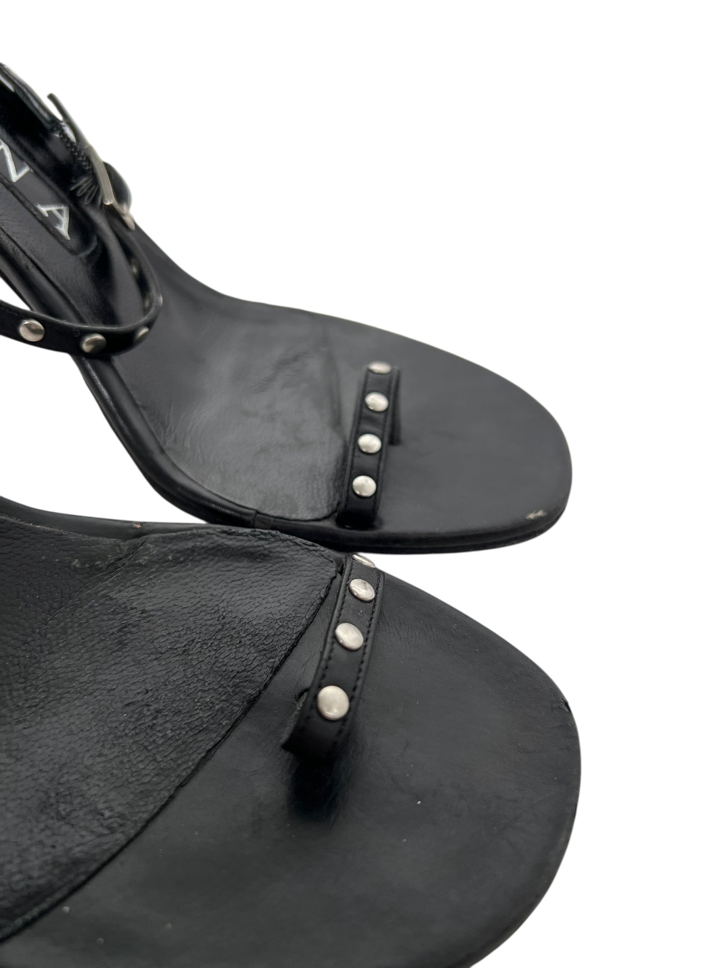 Gina Stappy Studded Heels, Sz 4.5