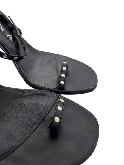 Gina Stappy Studded Heels, Sz 4.5