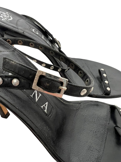 Gina Stappy Studded Heels, Sz 4.5