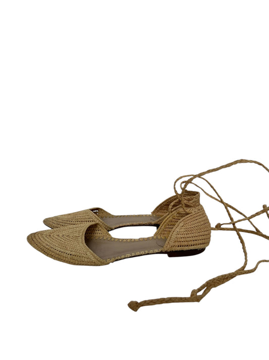 J Crew Straw Flats, Sz US 6