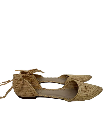 J Crew Straw Flats, Sz US 6