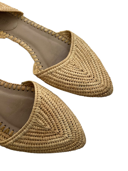 J Crew Straw Flats, Sz US 6