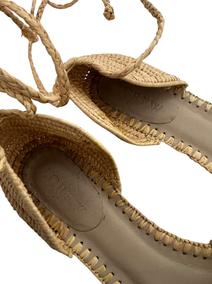 J Crew Straw Flats, Sz US 6