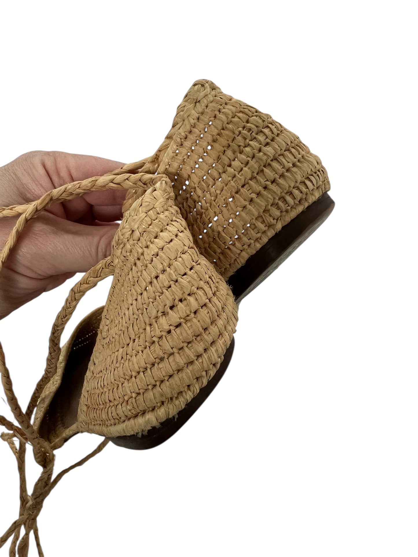 J Crew Straw Flats, Sz US 6