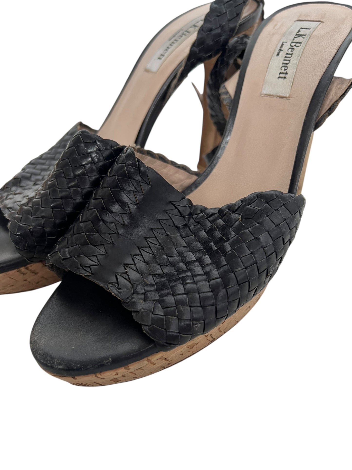 LK Bennett Woven Leather Heels, Sz 38