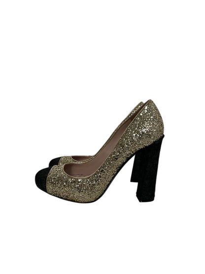 Miu Miu Glitter Pumps, Sz 36