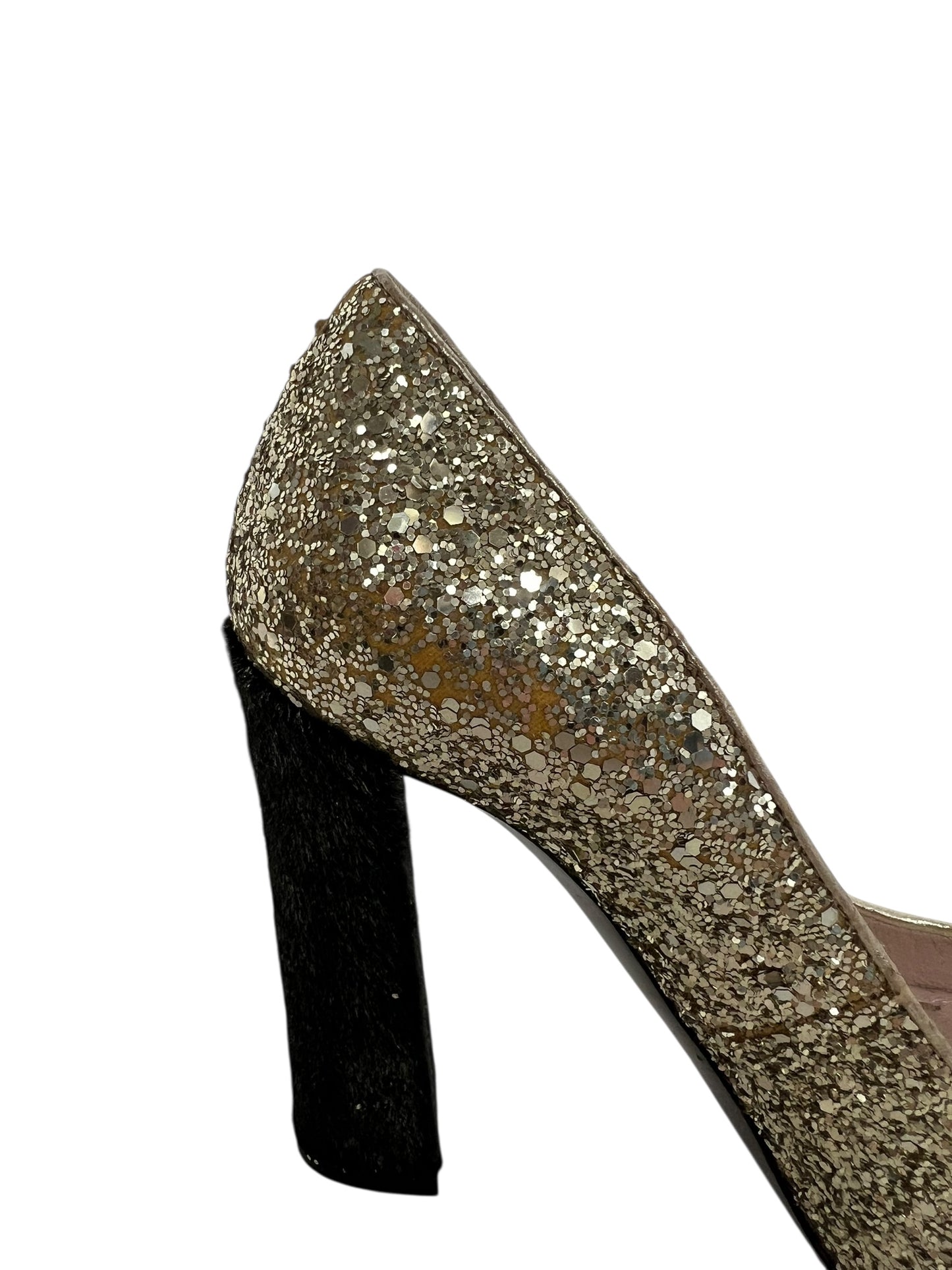 Miu Miu Glitter Pumps, Sz 36