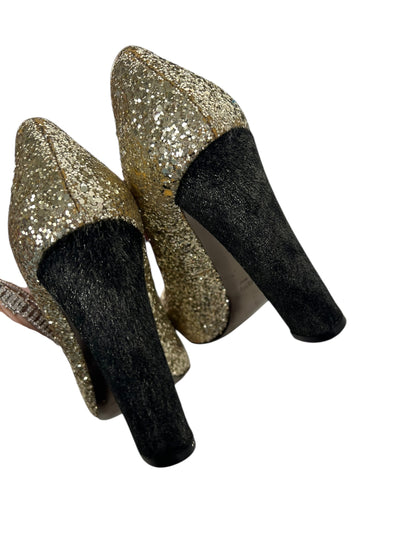 Miu Miu Glitter Pumps, Sz 36