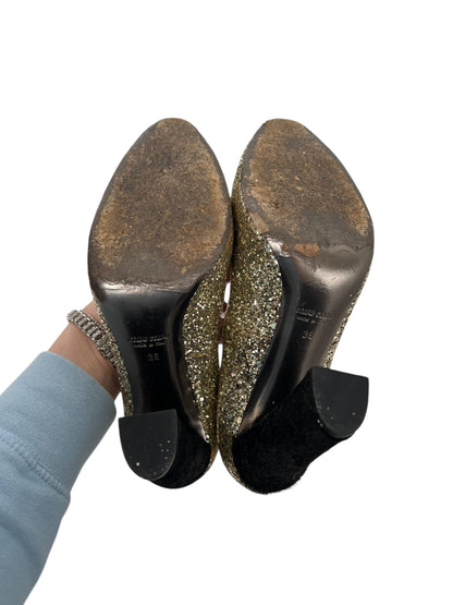 Miu Miu Glitter Pumps, Sz 36