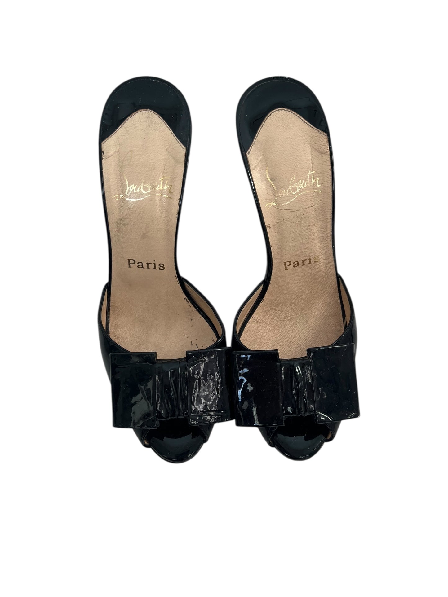 Christian Louboutin Patent Mules, Sz 38