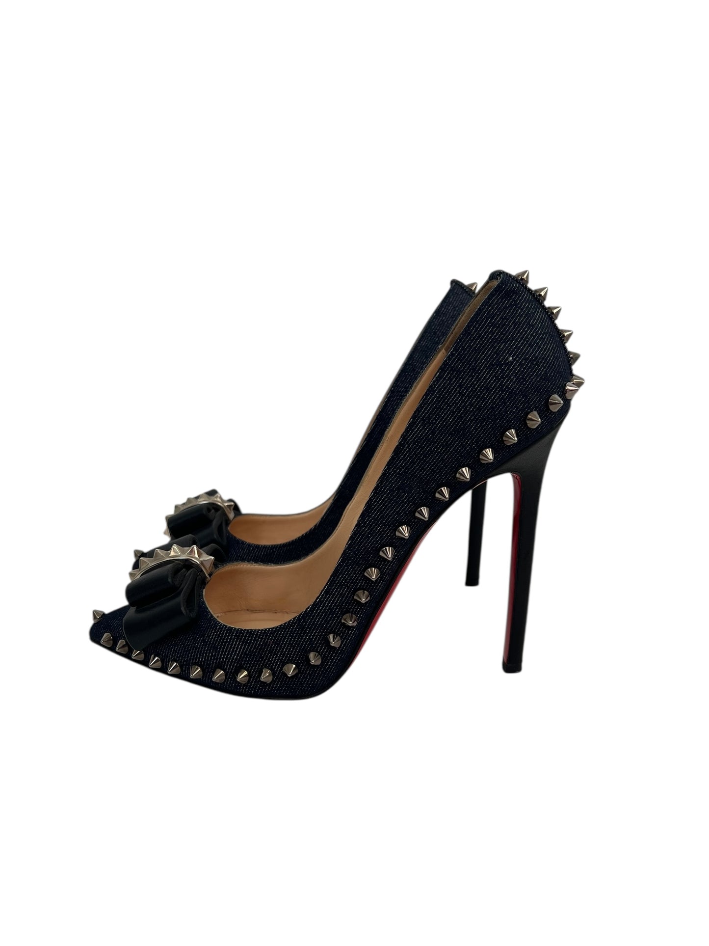 Christian Louboutin Denim Heels, Sz 36.5