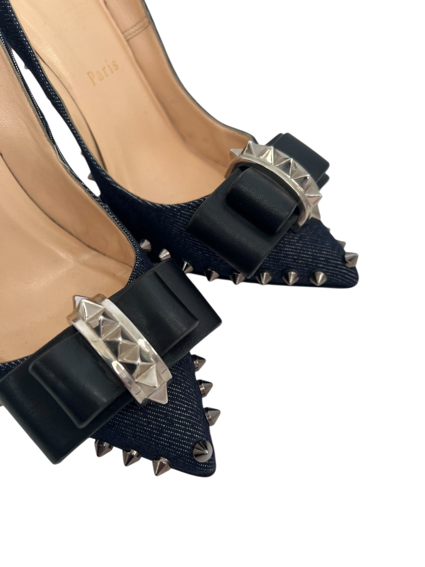 Christian Louboutin Denim Heels, Sz 36.5