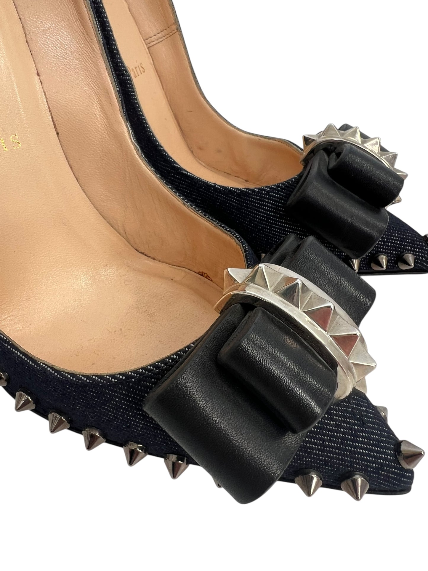Christian Louboutin Denim Heels, Sz 36.5
