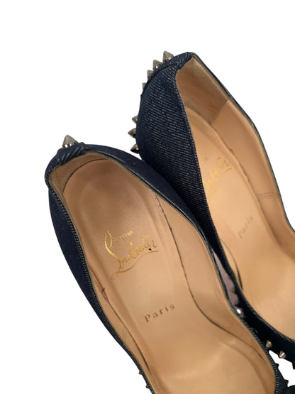 Christian Louboutin Denim Heels, Sz 36.5