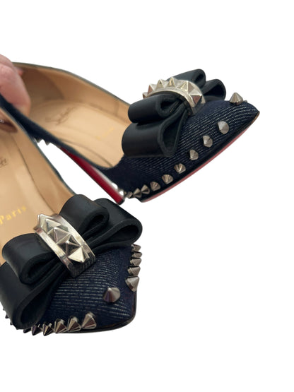 Christian Louboutin Denim Heels, Sz 36.5