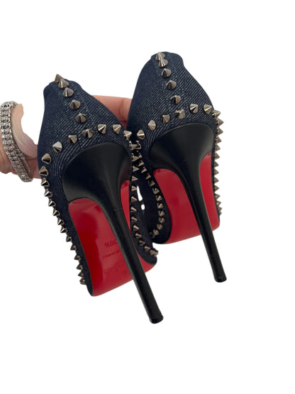 Christian Louboutin Denim Heels, Sz 36.5