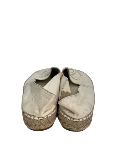 Chanel Leather Espadrilles, Sz 37 (Fits Small)