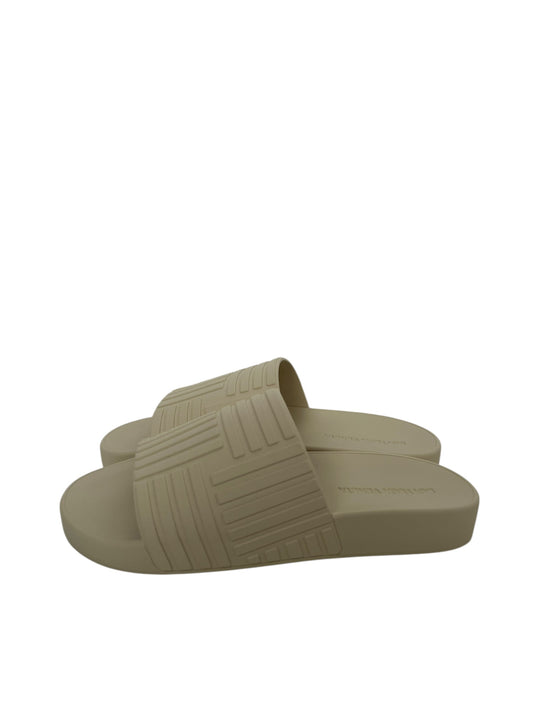 Bottega Veneta Cream Slides, Sz 39 (New with Dustbags)