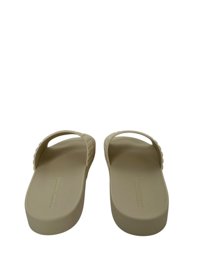 Bottega Veneta Cream Slides, Sz 39 (New with Dustbags)