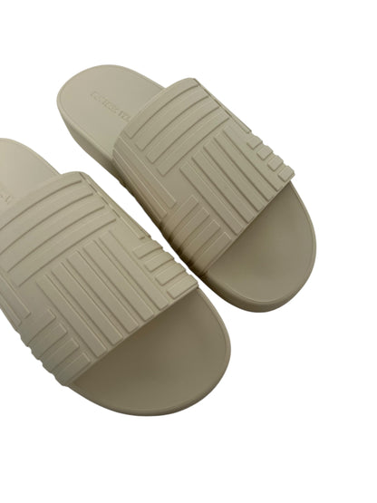 Bottega Veneta Cream Slides, Sz 39 (New with Dustbags)