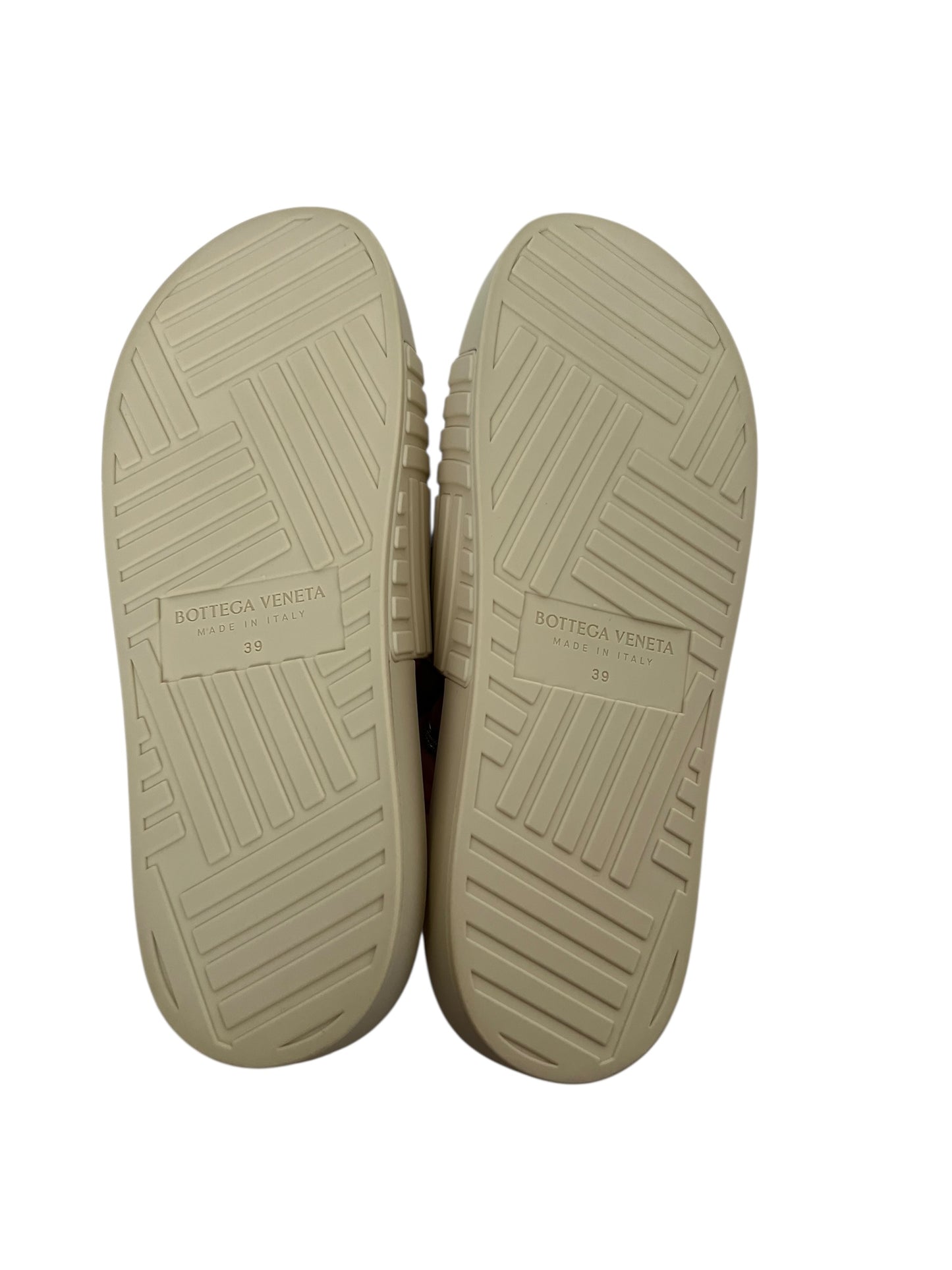 Bottega Veneta Cream Slides, Sz 39 (New with Dustbags)