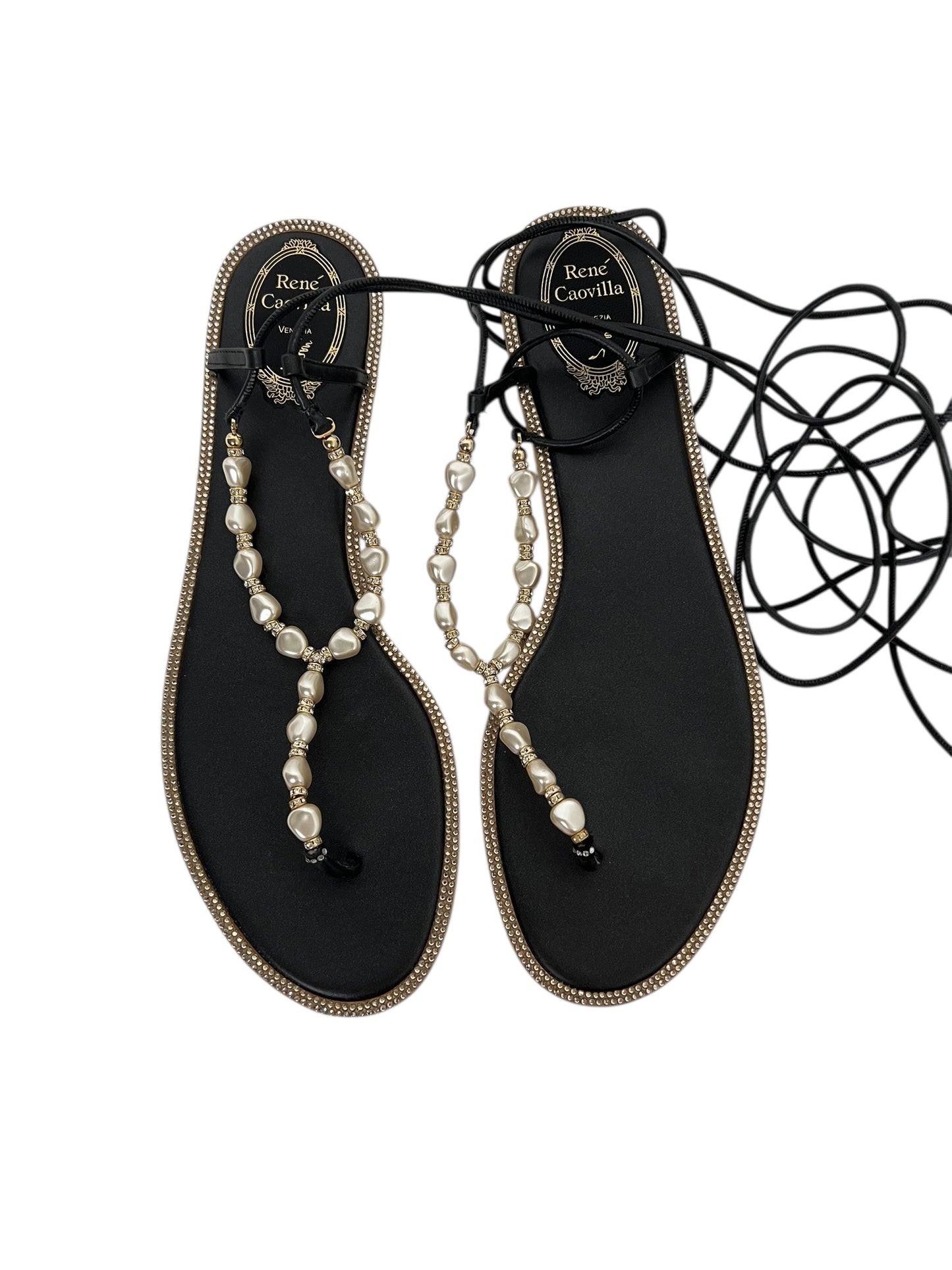 Rene Caovilla Pearl Sandals, Sz 41 (New in Box)