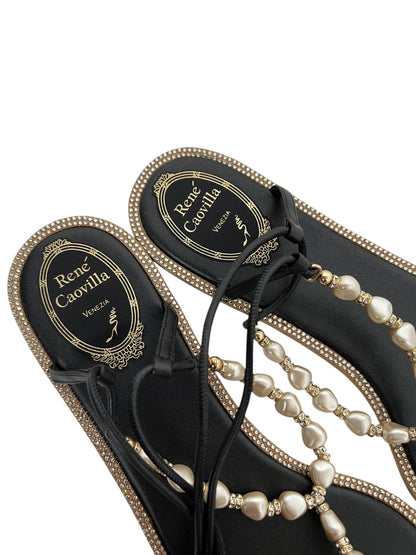 Rene Caovilla Pearl Sandals, Sz 41 (New in Box)