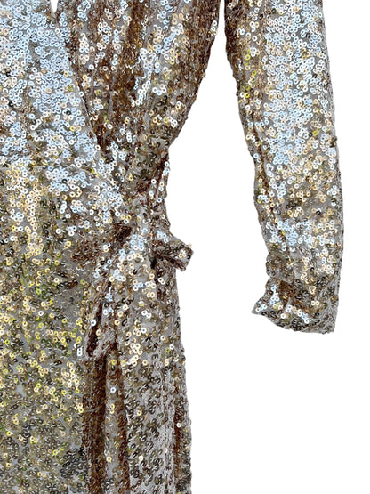H&M Sequin Wrap Dress, Sz XS (New with Tags)