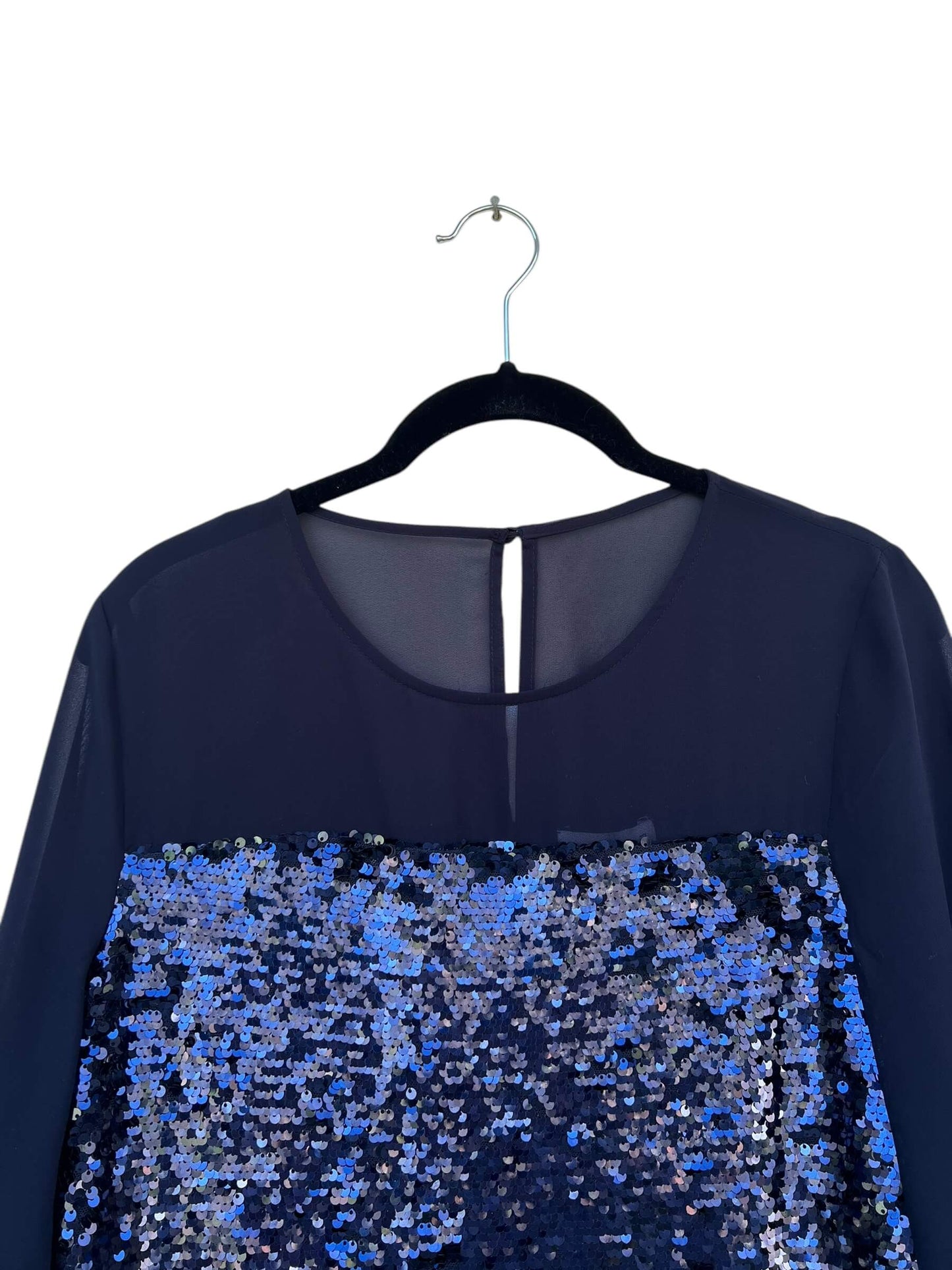 Warehouse Sequin Chiffon Top, Sz 10 (New with Tags)