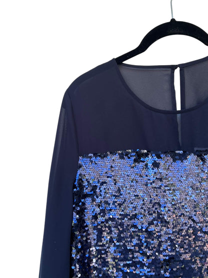 Warehouse Sequin Chiffon Top, Sz 10 (New with Tags)