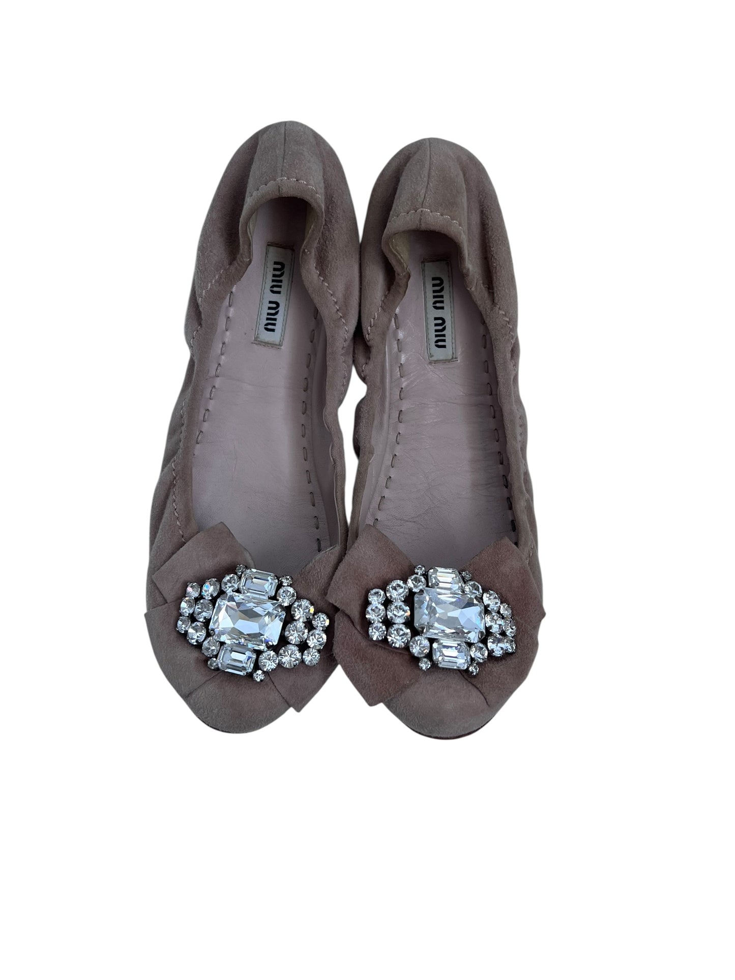 Miu Miu Suede Flats, Sz 38
