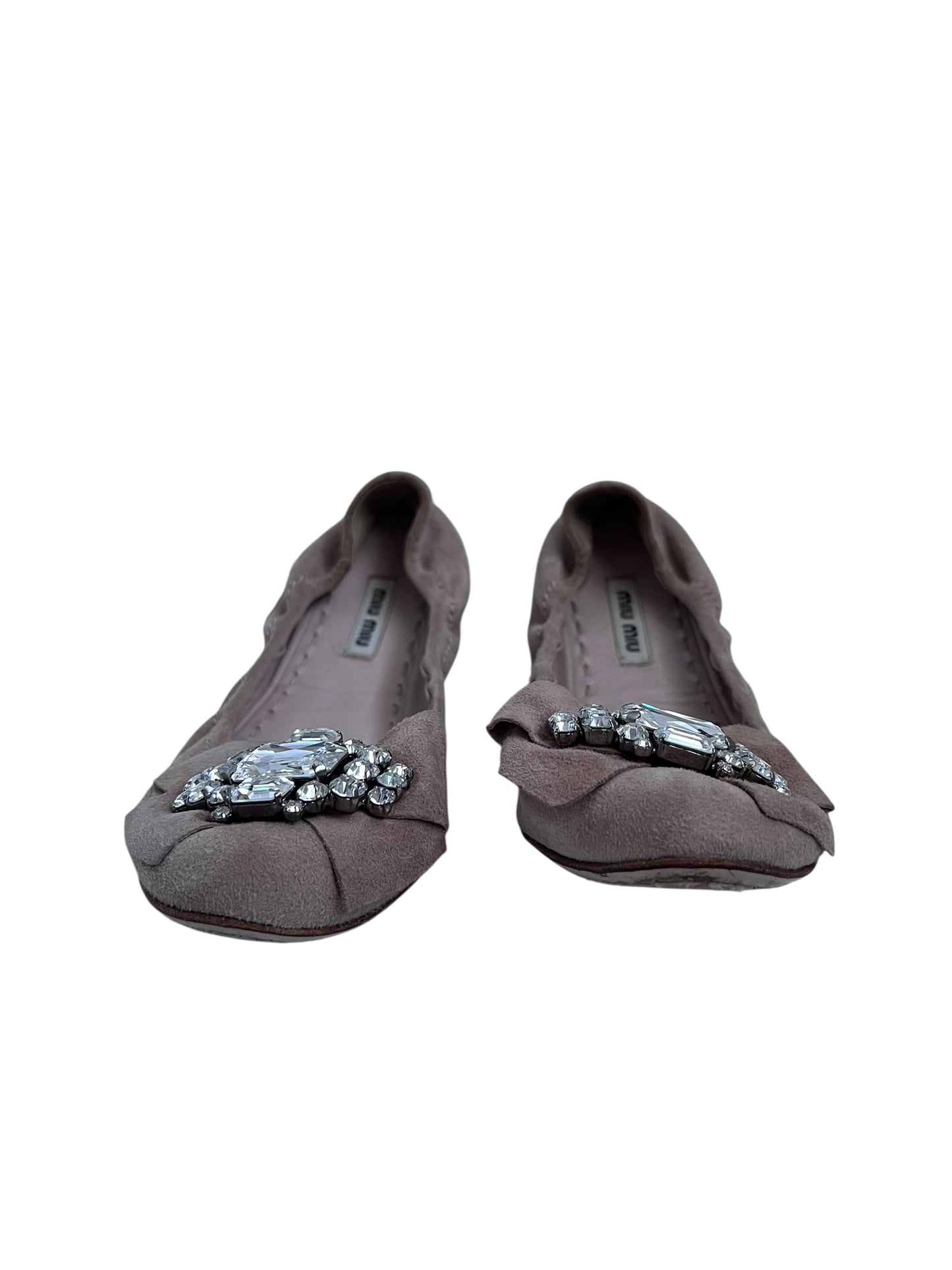 Miu Miu Suede Flats, Sz 38