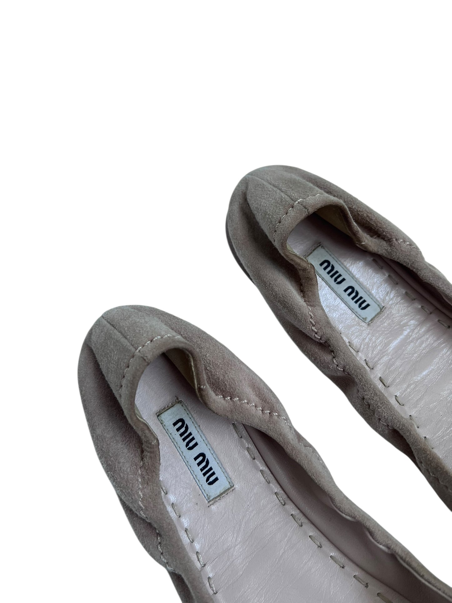 Miu Miu Suede Flats, Sz 38