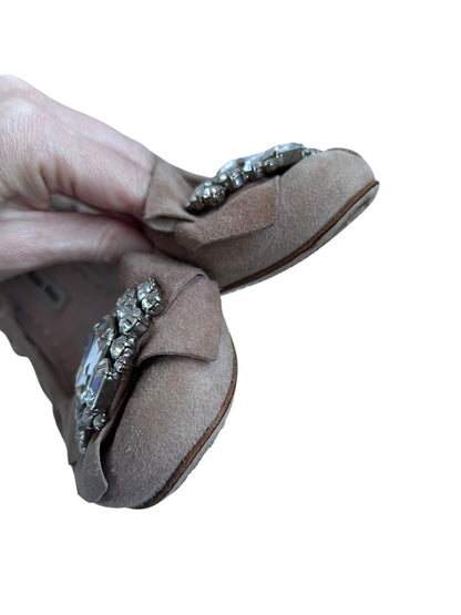 Miu Miu Suede Flats, Sz 38