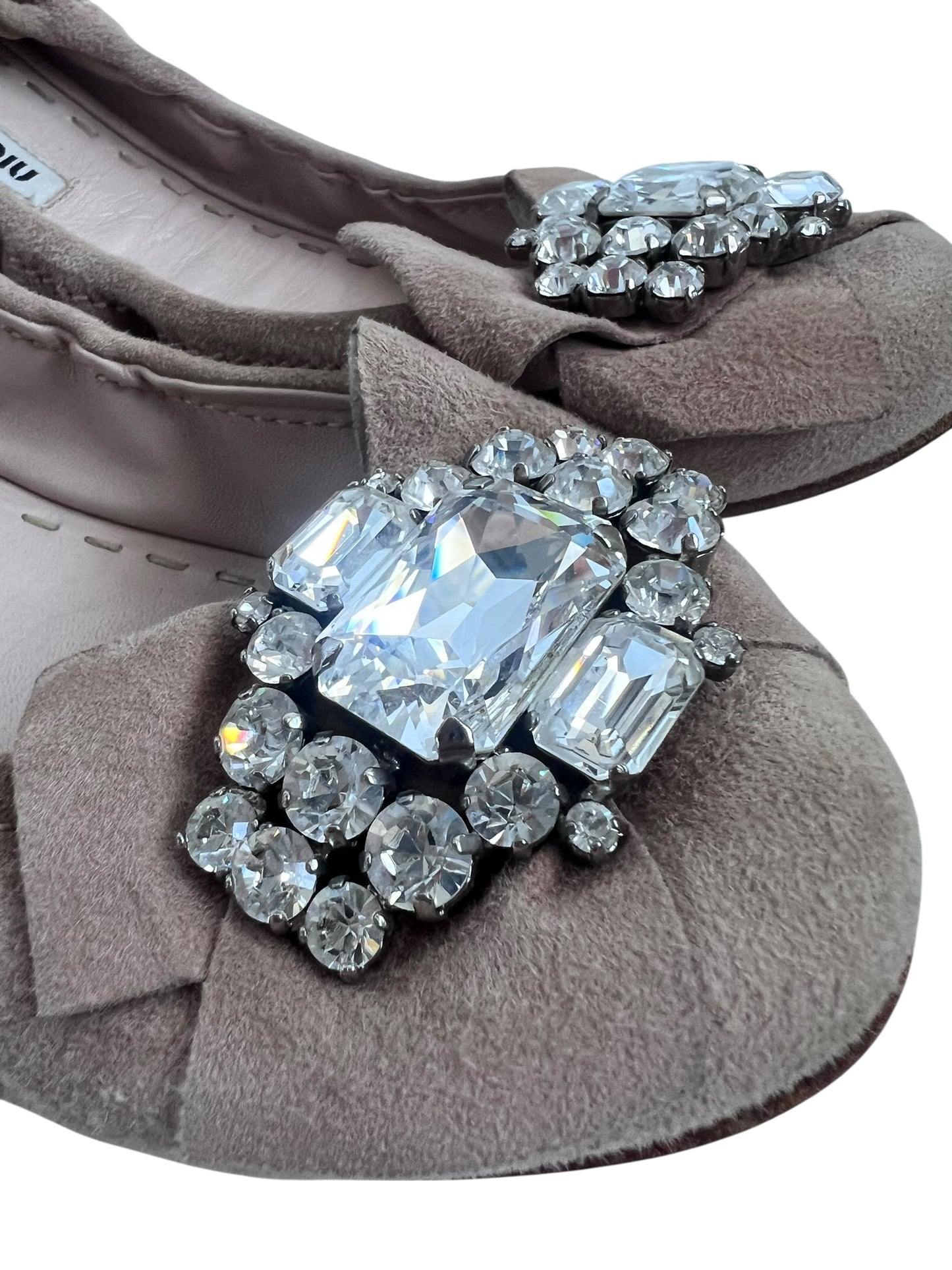 Miu Miu Suede Flats, Sz 38