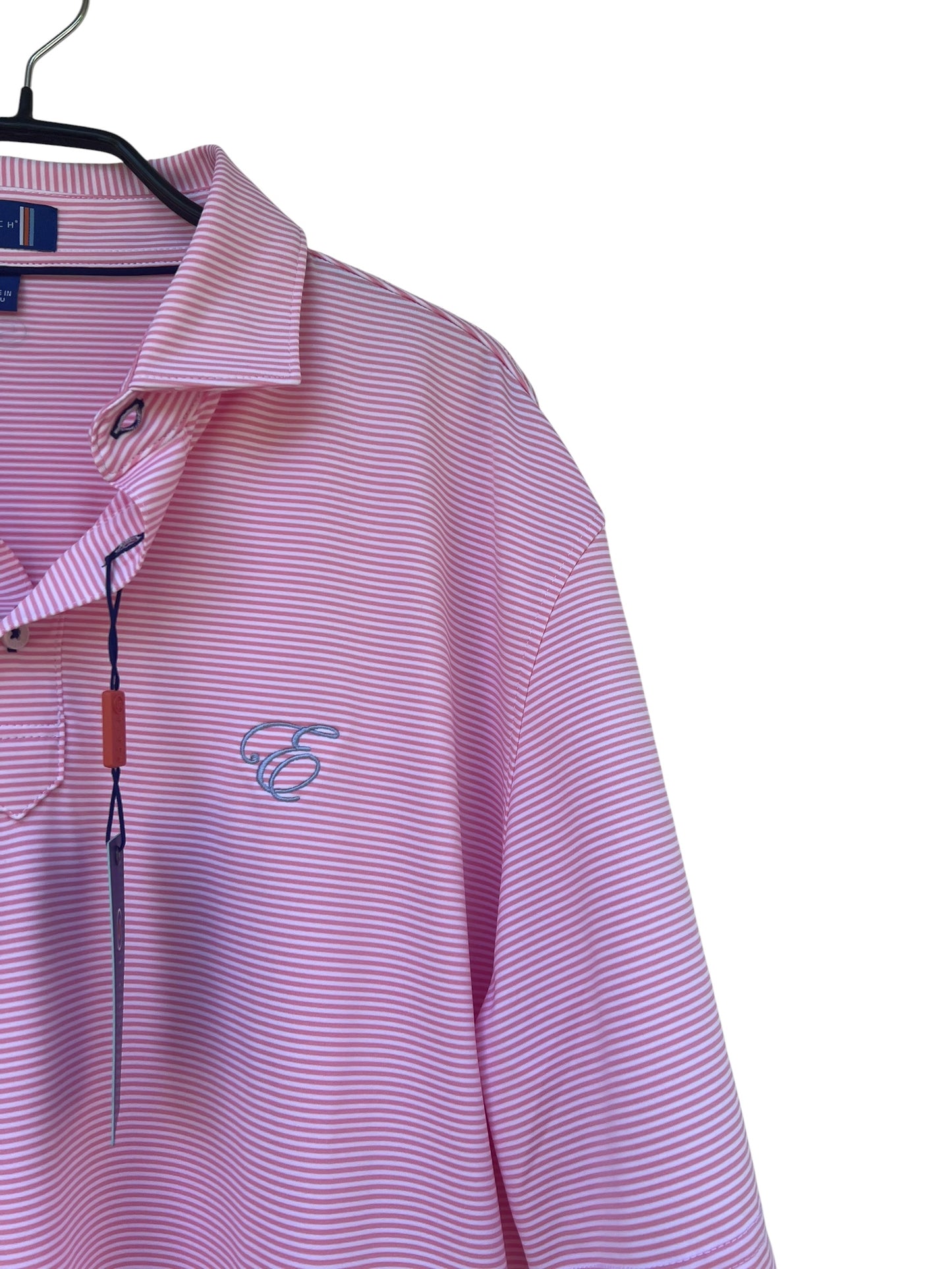 Stitch Striped Golf Polo, Sz L (New with Tags)