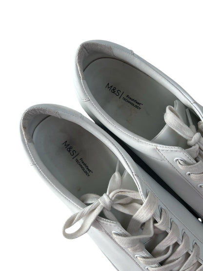 Marks & Spencer White Trainers, Sz 12