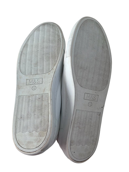 Marks & Spencer White Trainers, Sz 12
