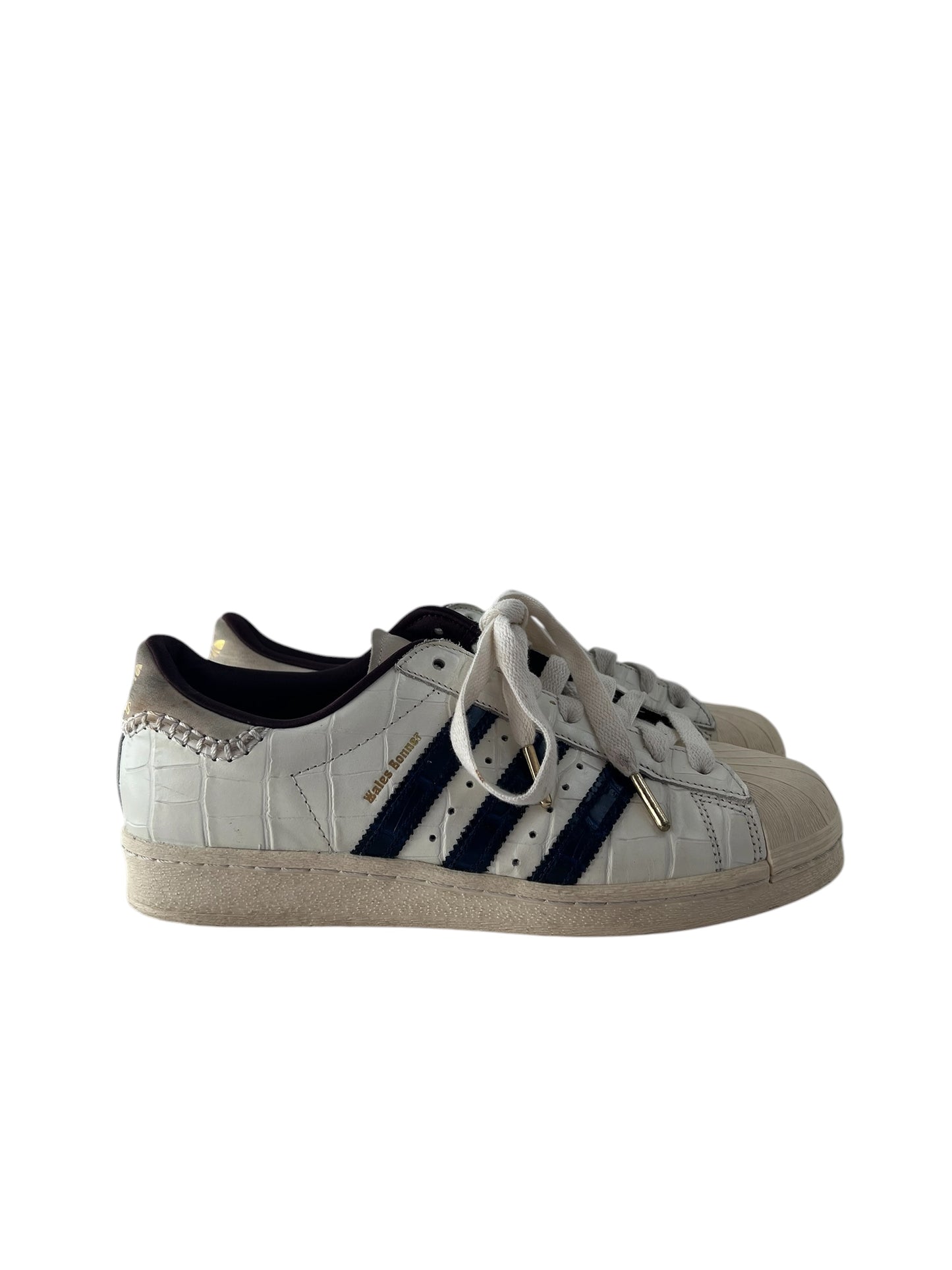Wales Bonner x Adidas Superstar Croc Embossed Trainers, Sz 7.5