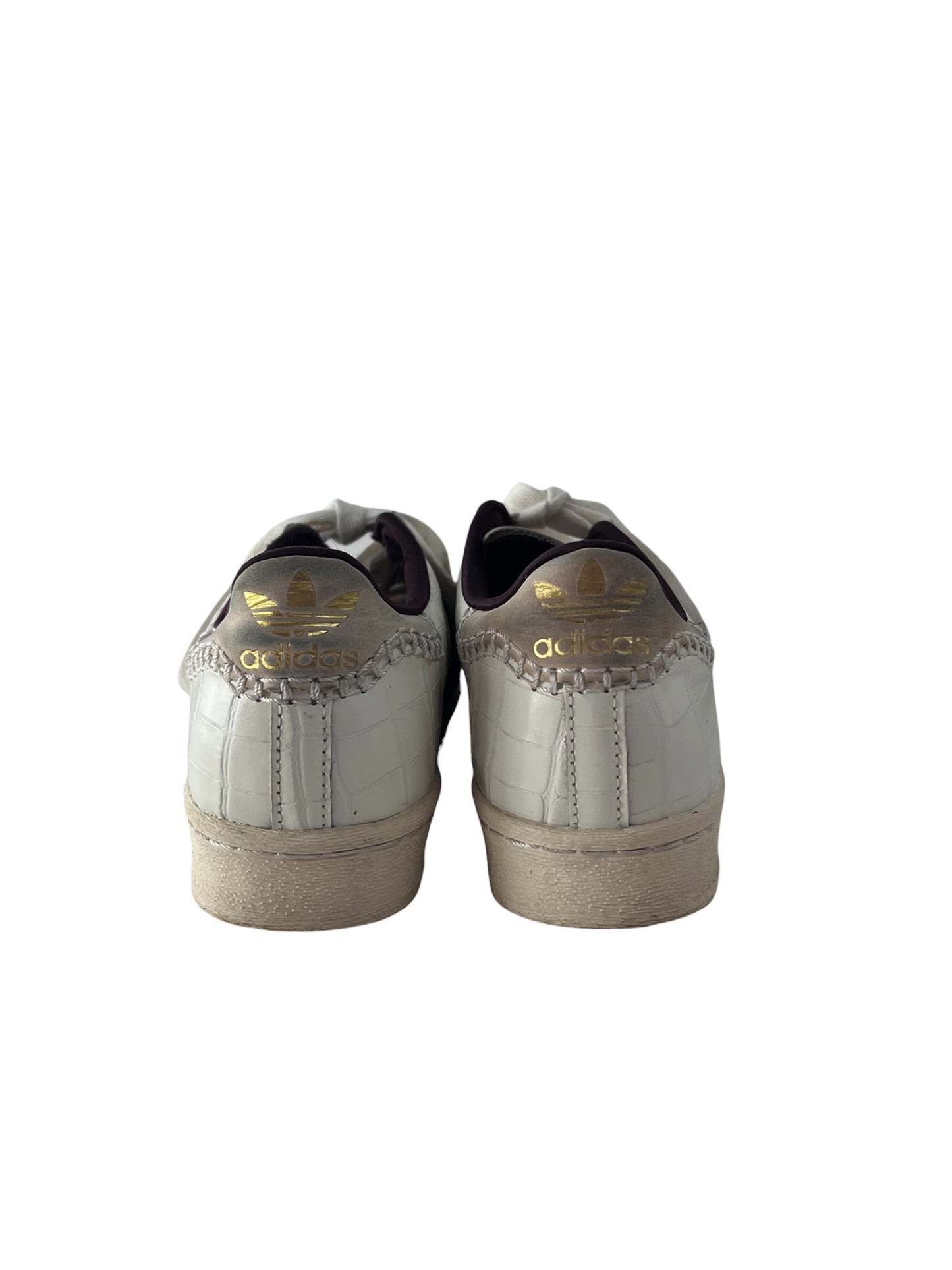 Wales Bonner x Adidas Superstar Croc Embossed Trainers, Sz 7.5