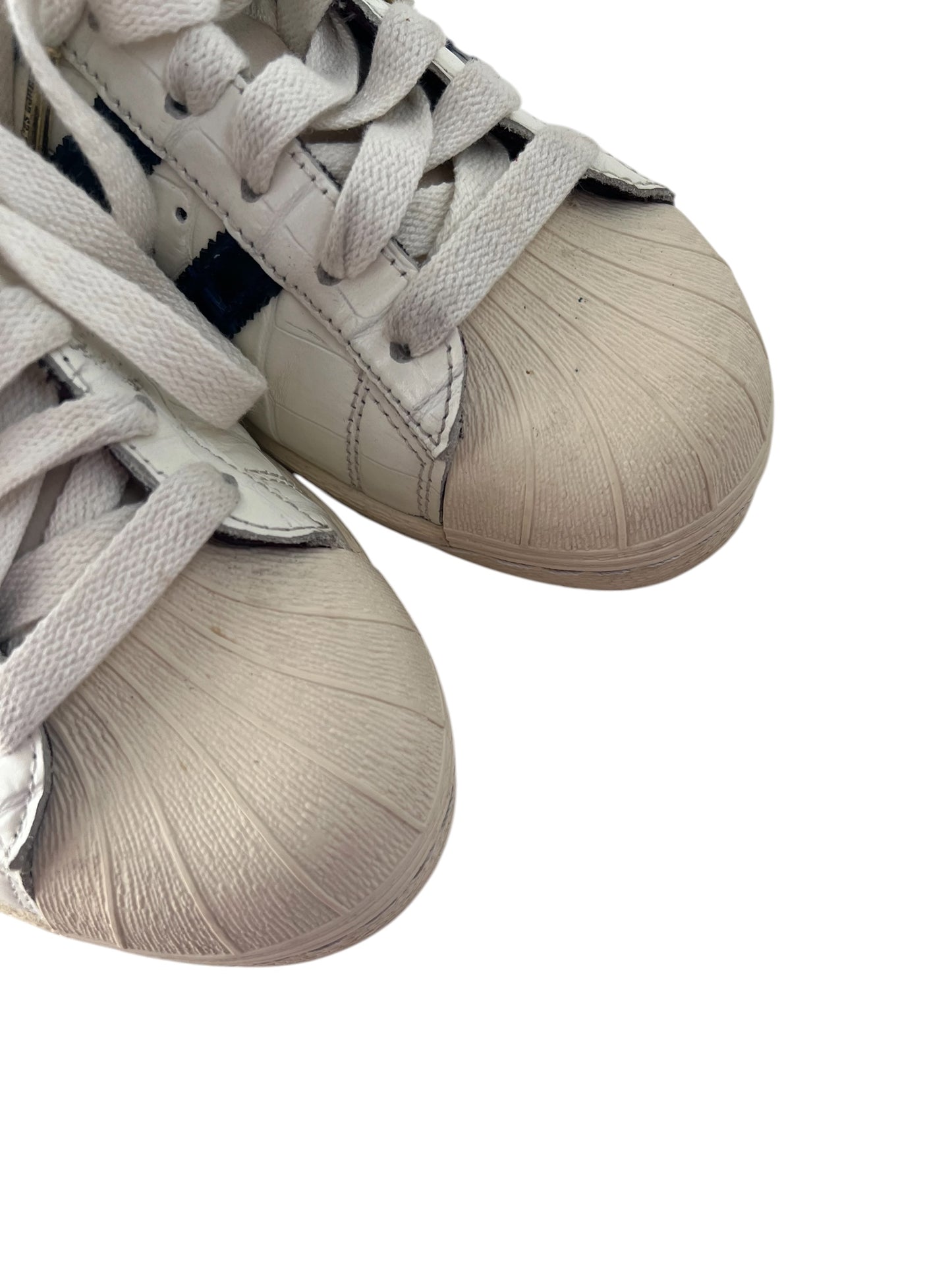 Wales Bonner x Adidas Superstar Croc Embossed Trainers, Sz 7.5