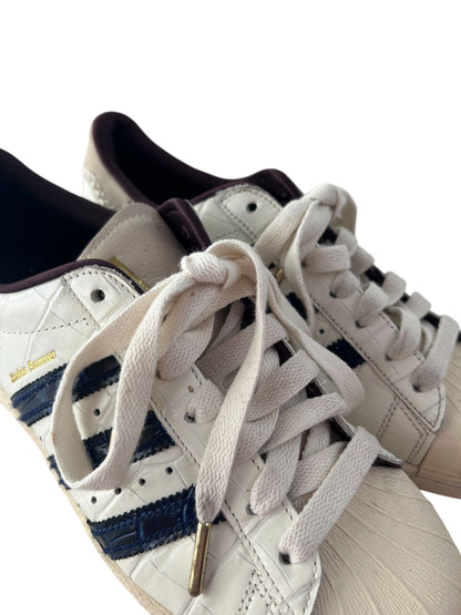 Wales Bonner x Adidas Superstar Croc Embossed Trainers, Sz 7.5