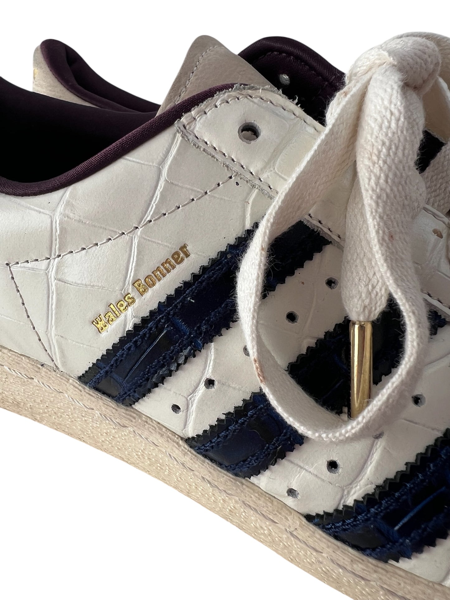 Wales Bonner x Adidas Superstar Croc Embossed Trainers, Sz 7.5