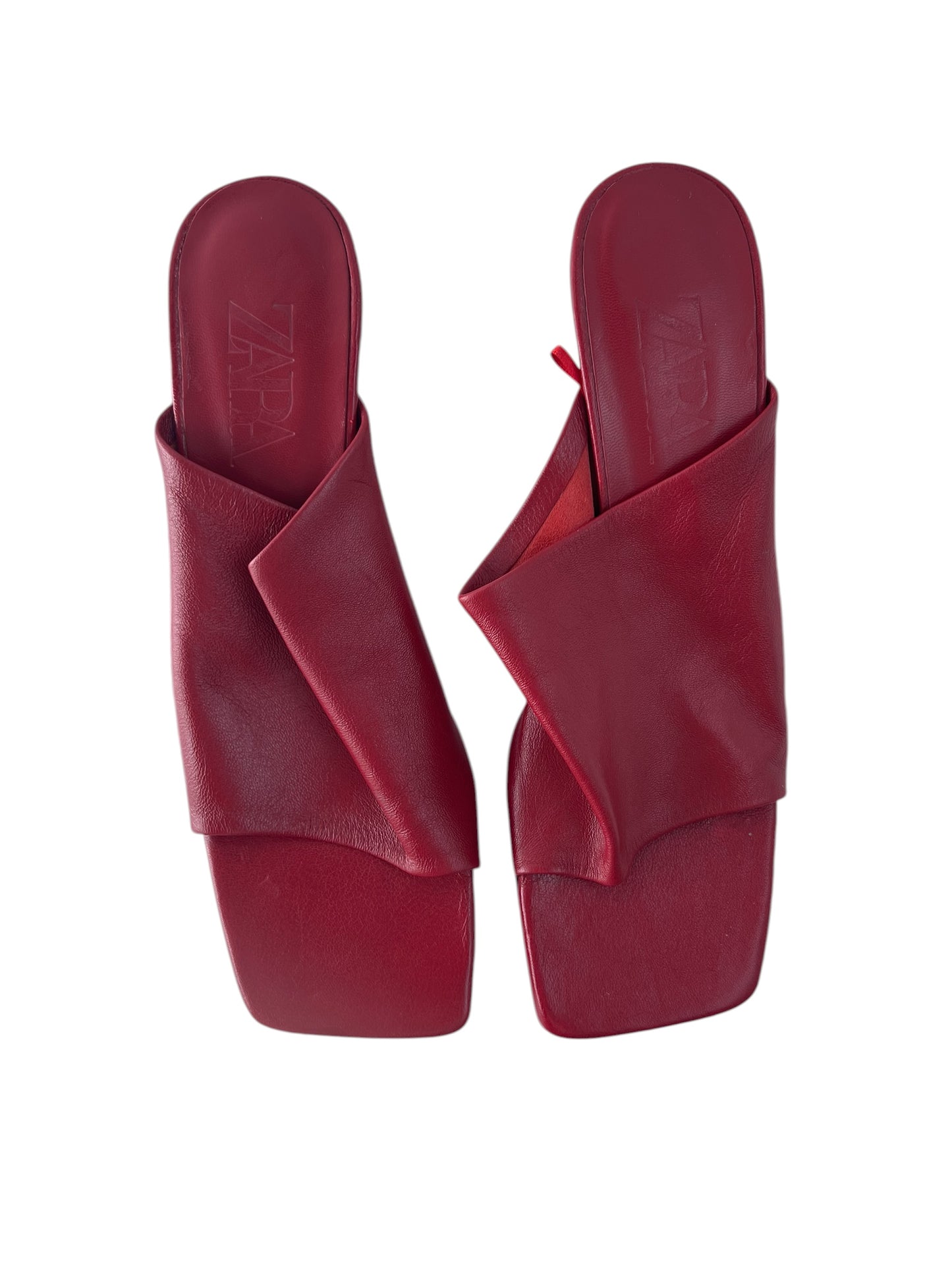 ZARA Leather Heels, Sz 40